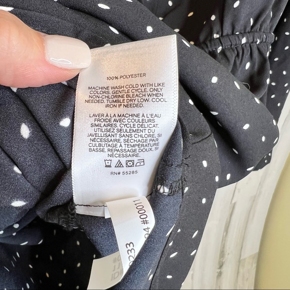 Express Black/White Polka Dot Dress - Picture 8 of 8